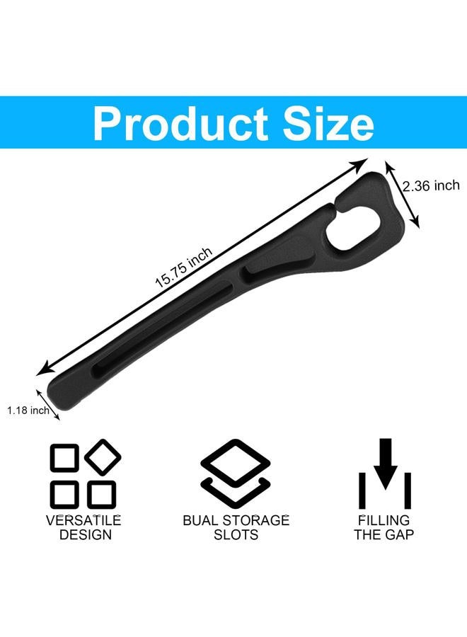 Tesdluy Car Seat Gap Filler Set of 2, Multifunctional Seat Side Gap Seam Filler Organizer with Phone Holder, Universal Fit Fill The Gap Between Seat & Console for Car, SUV, Truck - Image 2