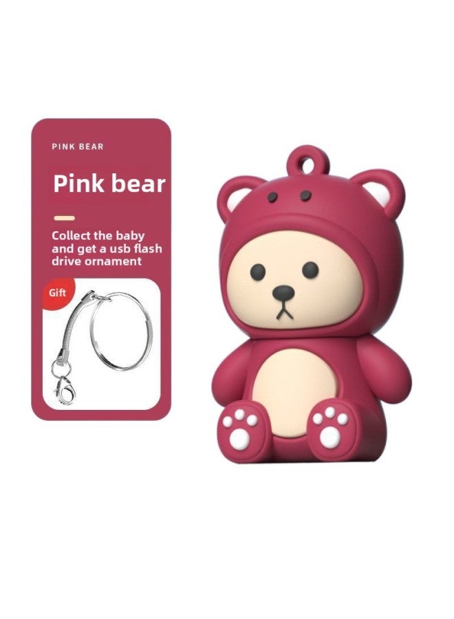 U Disk Cute Cartoon Tremolo Mobile Phone Computer Dual-use 32G64G128G Office Student Car-Capacity:Bear Bear [free Pendant + Typec Adapter]-Interface:64G  - Image 5