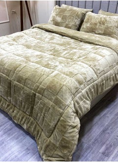 Family Bed Quilt Set Chess Spanish Fur 2 pieces size 180 × 240 cm model 2410 from Family Bed  - Image 1