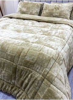 Family Bed Quilt Set Chess Spanish Fur 2 pieces size 180 × 240 cm model 2410 from Family Bed  - Image 2