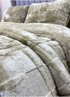 Family Bed Quilt Set Chess Spanish Fur 2 pieces size 180 × 240 cm model 2410 from Family Bed  - Image 4