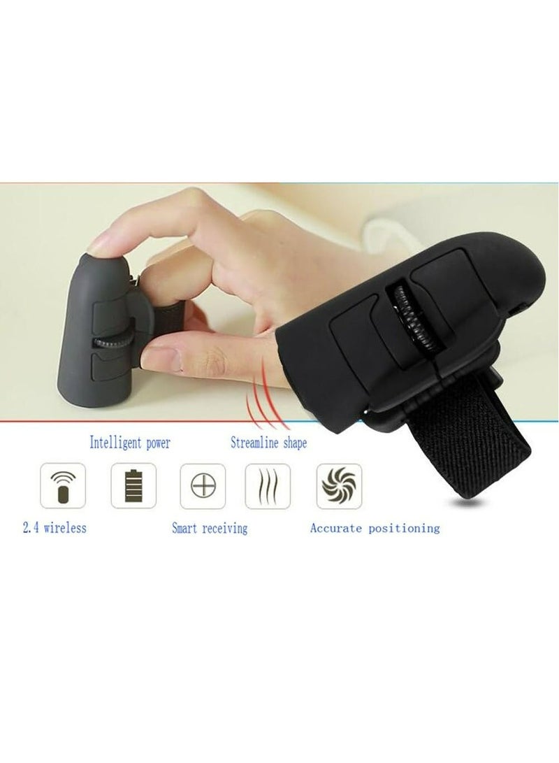 High Speed Mini 2.4GHz USB Wireless Lazy Finger Rings Optical Mouse 1600Dpi for PC Laptop Desktop - Image 1