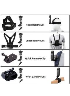 Generic Camera Accessory Kit Chest Mount Wrist Strap Backpack Clip Mount for Insta360 One X3/One X2/Insta360 One RS/Go2 Compatible with GoPro Hero 11/Hero 9/ Hero 8/Hero 7  - Image 2