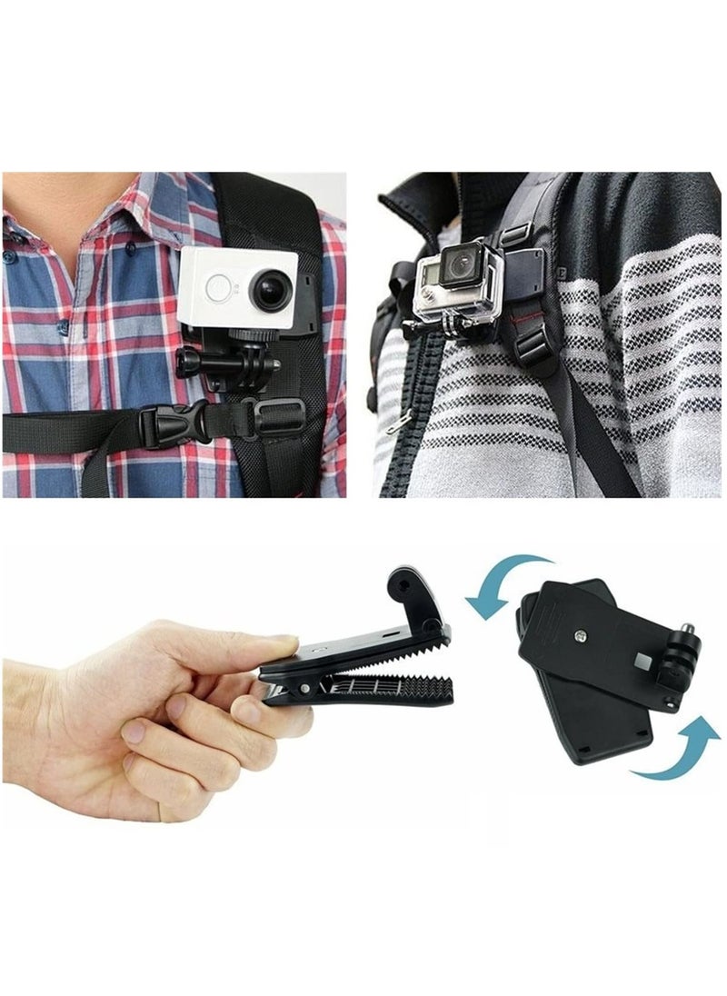 Generic - Camera Accessory Kit Chest Mount Wrist Strap Backpack Clip Mount for Insta360 One X3/One X2/Insta360 One RS/Go2 Compatible with GoPro Hero 11/Hero 9/ Hero 8/Hero 7 - Image 1