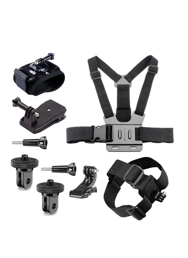 Generic - Camera Accessory Kit Chest Mount Wrist Strap Backpack Clip Mount for Insta360 One X3/One X2/Insta360 One RS/Go2 Compatible with GoPro Hero 11/Hero 9/ Hero 8/Hero 7 - Image 1