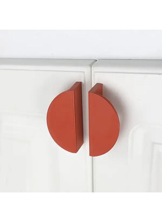 8pcs Red Nordic Semi Circular Cabinet Handles Modern Light Luxury Hardware - Image 5