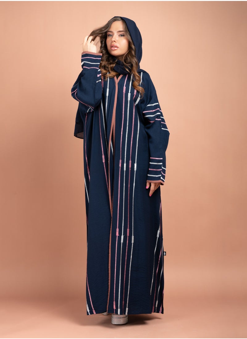 IKKXA - Modern Embroidery Abaya AIK8054 - Image 1