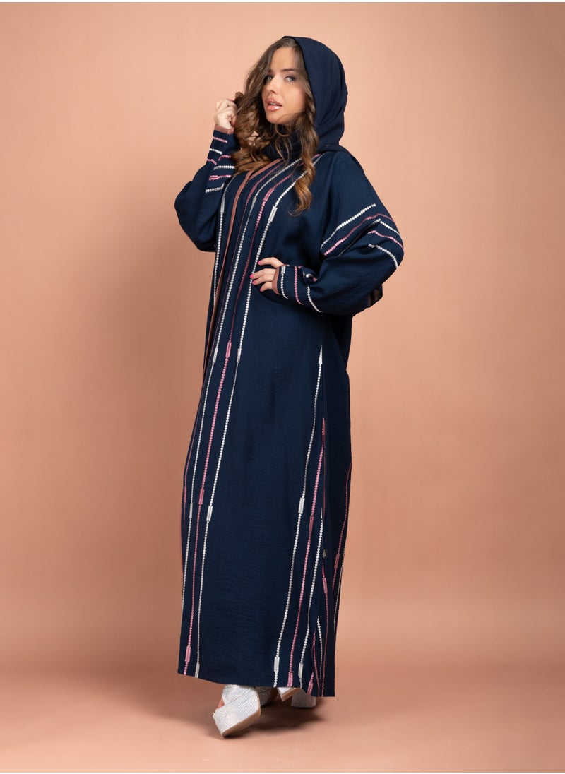 IKKXA - Modern Embroidery Abaya AIK8054 - Image 1
