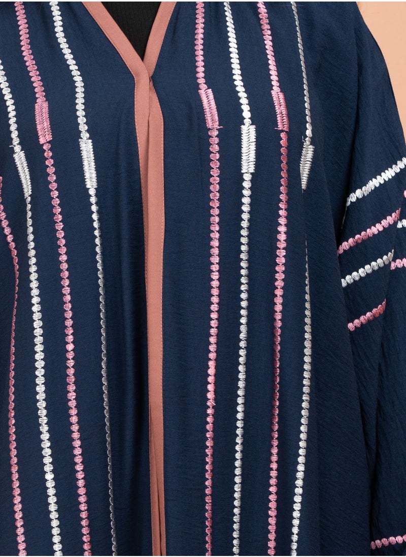IKKXA - Modern Embroidery Abaya AIK8054 - Image 1