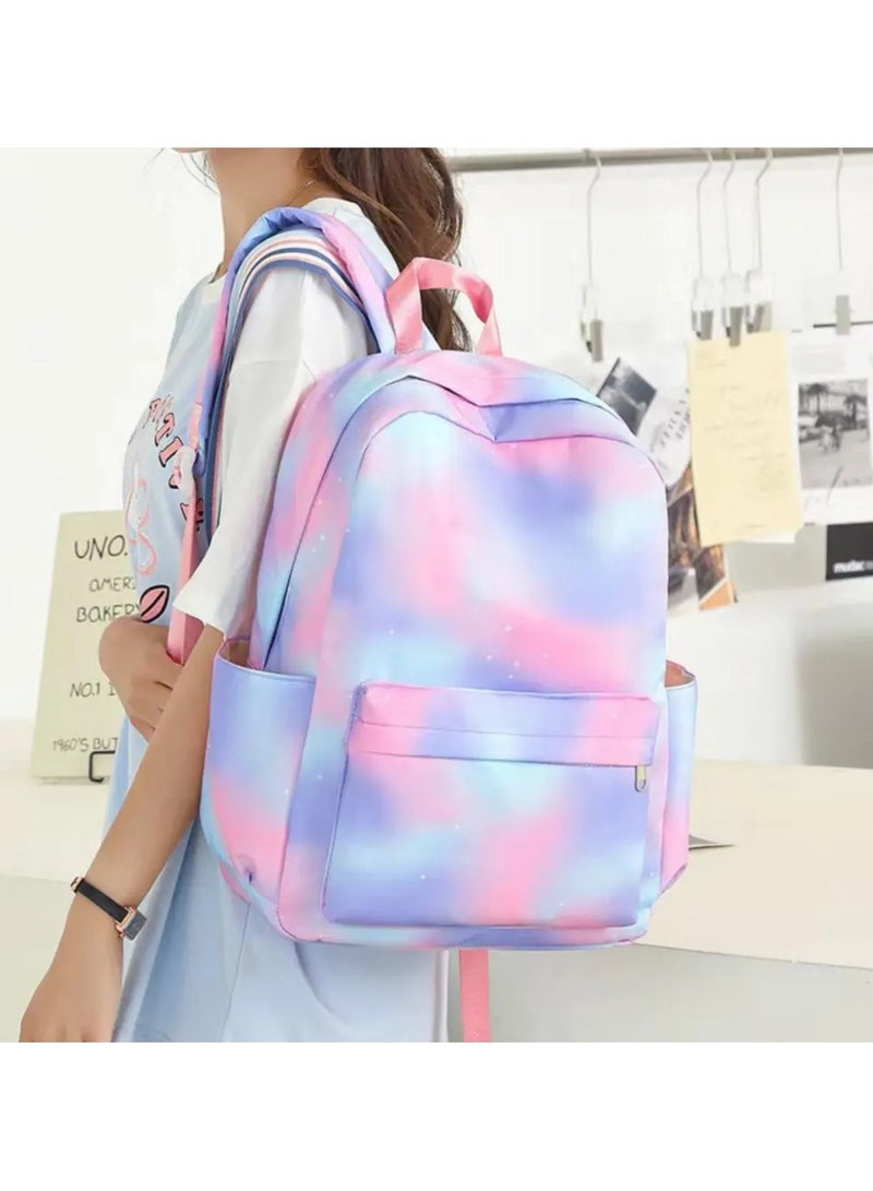 مجموعة من ثلاثة أقطاع حقيبة مدرسية جديدة للمدرسة الابتدائية / المدرسة الثانوية الإعدادية / المدرسة الثانوية / حقيبة الطالب حقيبة ظهر جامعية لطيفة غير رسمية للبنات - Image 5