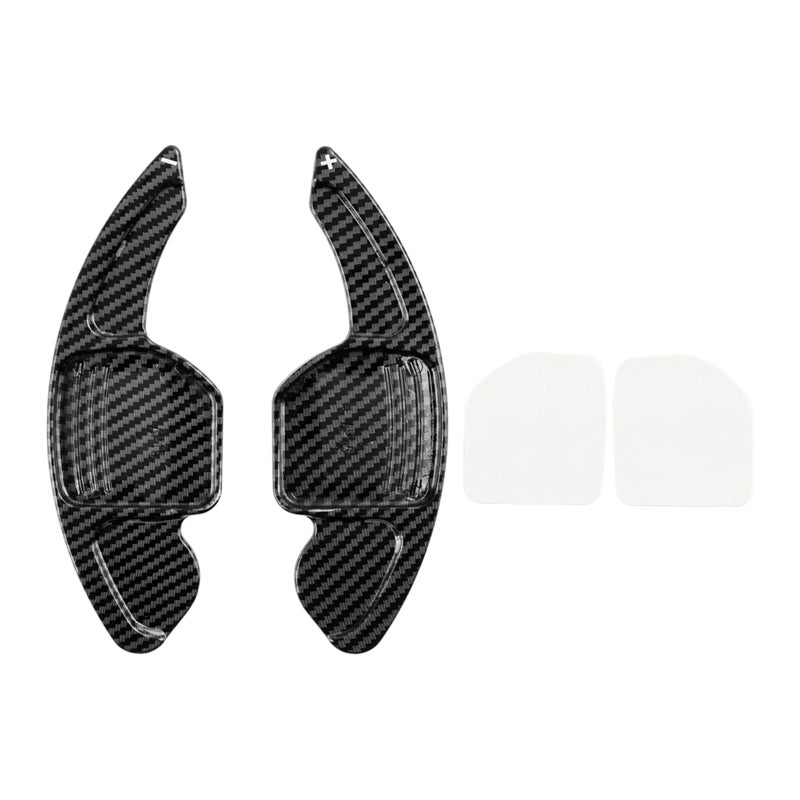 Topteng Steering Wheel Paddle Shifter Extensions for Audi Carbon Fiber Look, ABS Plastic, Fit A3 S3 RS3, A4 S4, A5 S5, A6 S6, A7 S7, A8 S8, Q3 Q5 SQ5 Q7, TT TTS â€“ 2012â€“2018 Select Models - Image 1