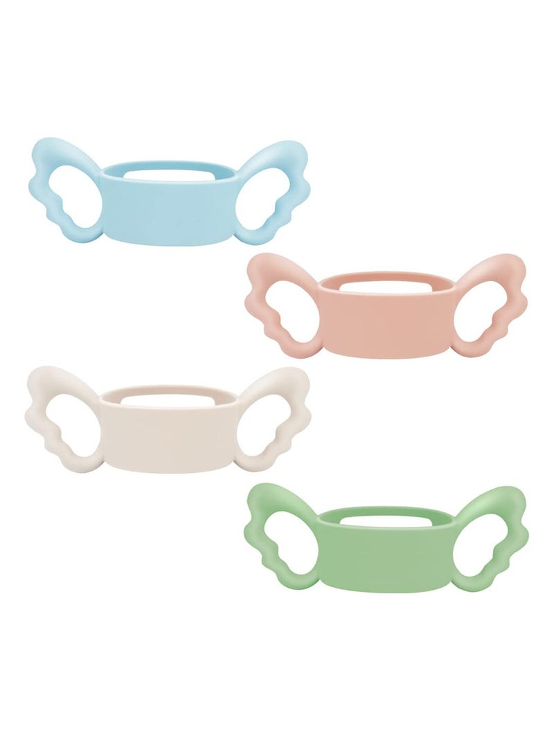 SOLARAE Baby Bottle Handles, Silicone WideNeck Handle for NUK/ Avent/ Dr Browns/ Hegen Bottle and Other Dia 67cm WideNeck Baby Bottle, for Baby Gripping (4 Pack) - Image 1