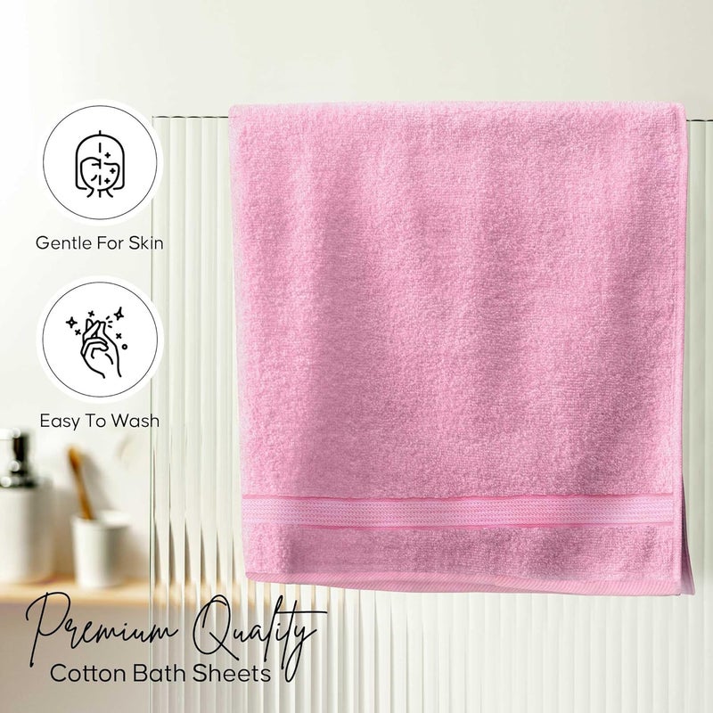 YRALY Pink Bath Sheets Extra Large (35x70 Inches), 100% Ring-Spun Cotton, 600 GSM - Super Soft, Highly Absorbent, Premium Hotel Quality Bath Towels Set of 2 - Image 5