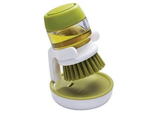 KPS فرشاة تنظيف سائل الصابون البلاستيكية KPS مع حامل لتنظيف المنزل والمطبخ والحمام (متعددة الألوان) - Image 1