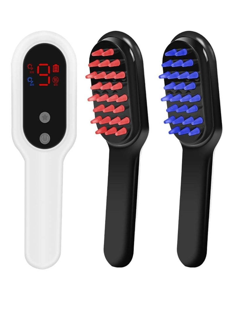 SOLARAE Electric Massager Comb Cordless Scalp and Portable Rechargeable Head Scrubber with 9 Vibration Modes Waterproof Handheld Massage Brush Soft Rubber Effective in Stress Relax - Image 1