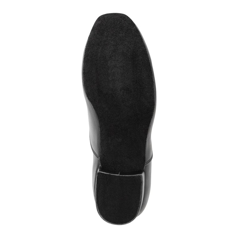 Linodes Men's Latin Dance Shoes 1 Inch Leather Sole Ballroom Salsa Tango Waltz Character Shoe-Black-10M - Image 5