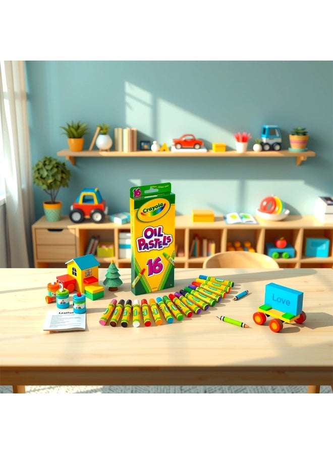 Crayola ألوان زيتية، 16 قطعة - Image 3