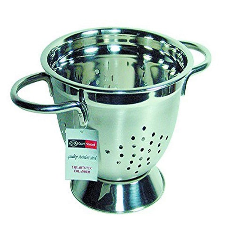 Grant Howard Stainless Steel Elegant Small Colander 7 Silver