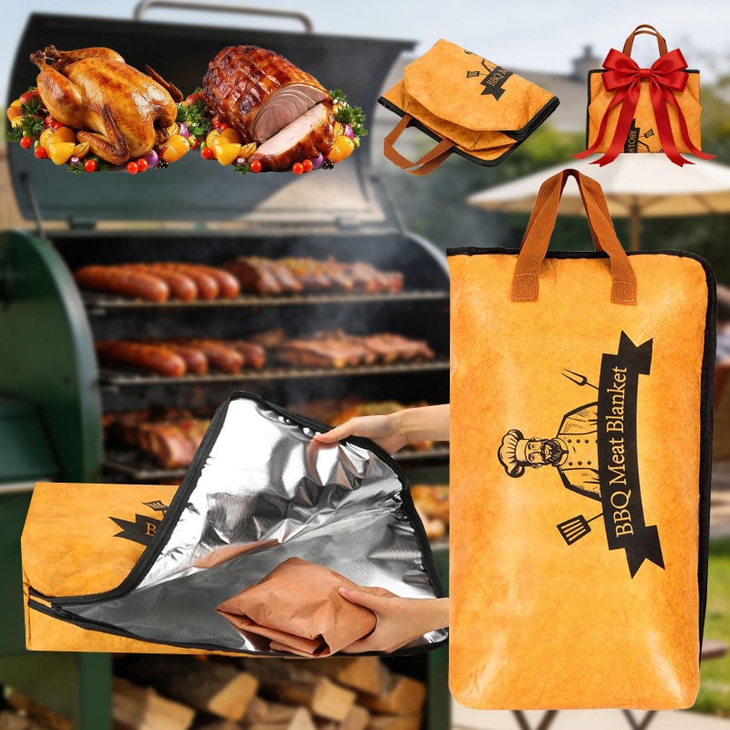 Find law 21inch BBQ Blanket for Resting Meat Compatible with Traeger Pitboss Pellet Smoker -BBQ Accessories Meat Insulated Bag for Brisket/Pork Shoulder/Steak -Birthday Anniversary Valentines Day Gift for Men - Image 1