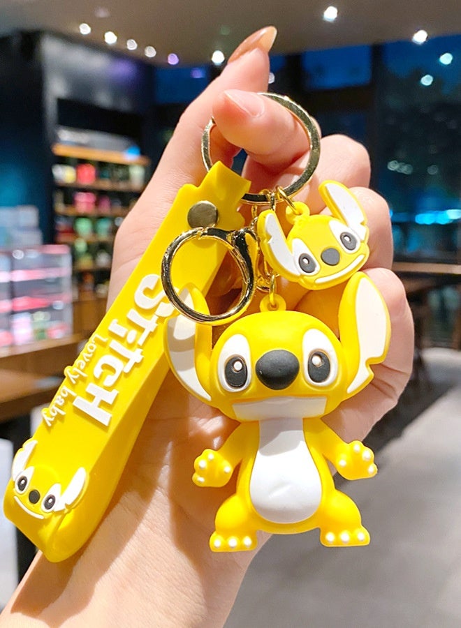 454 Yellow Soft Rubber Keychain Doll Bag Pendant - Image 1