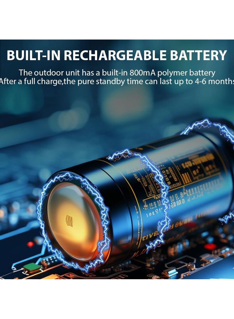 جرس باب فيديو لاسلكي - شاشة IPS بحجم 4.3 بوصة وكاميرا جرس باب عالية الدقة لاسلكية، جرس باب فيديو لاسلكي مع شاشة، مكالمات ثنائية، رؤية ليلية، سهل التثبيت - Image 3