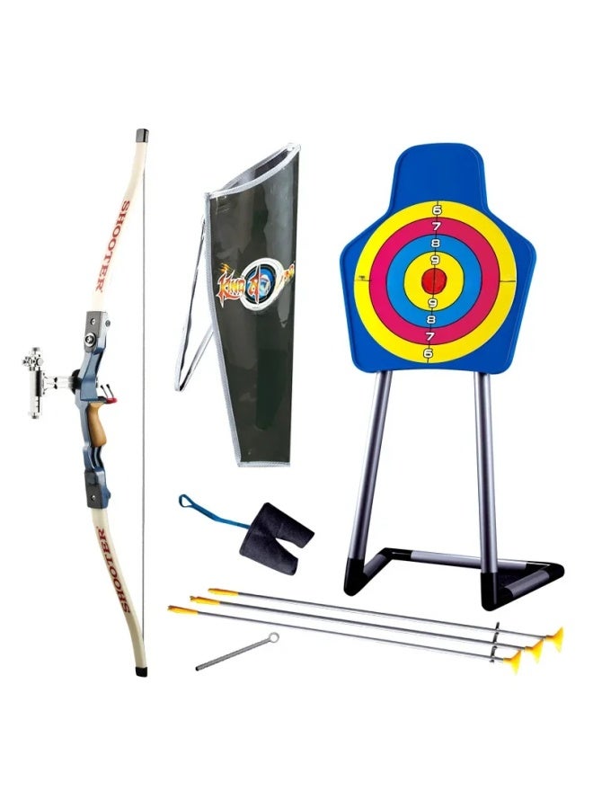 Children's Day Gift Sucker Bow And Arrow Archery Toy Suit Parent-Child Competitive Shooting Outdoor Group Building Recurve Bow-Color:A Big Red Bow 3 Arrows - Image 2
