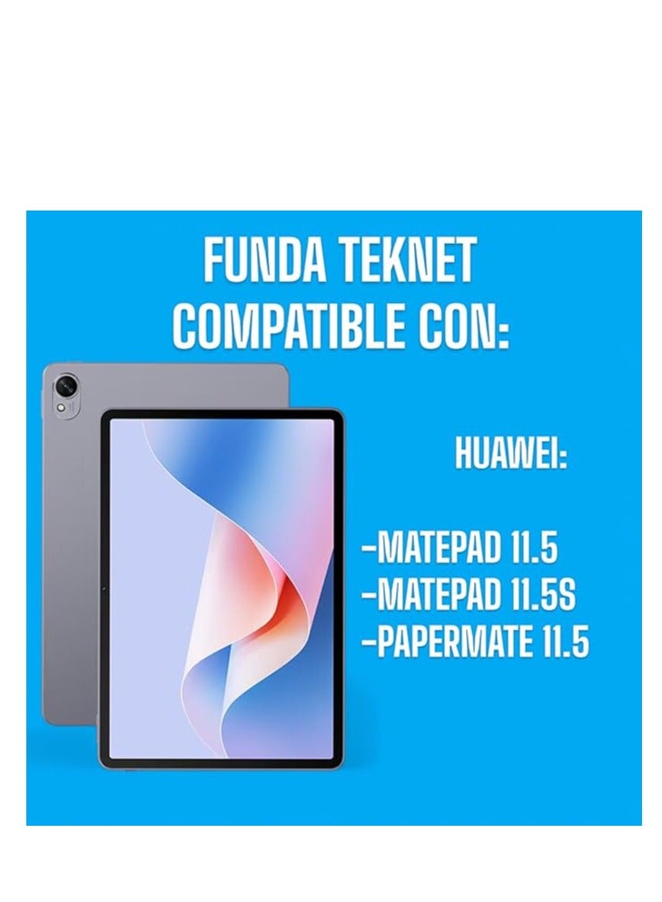 EVO Hybrid Case Compatible with Huawei Matepad 11.5inch 2025 Cover, Multi-Angle Stand Flip Hard PC Case with Pen Holder Protective Stand Cover Compatible with Huawei Matepad 11.5“2025 (Black. - Image 3