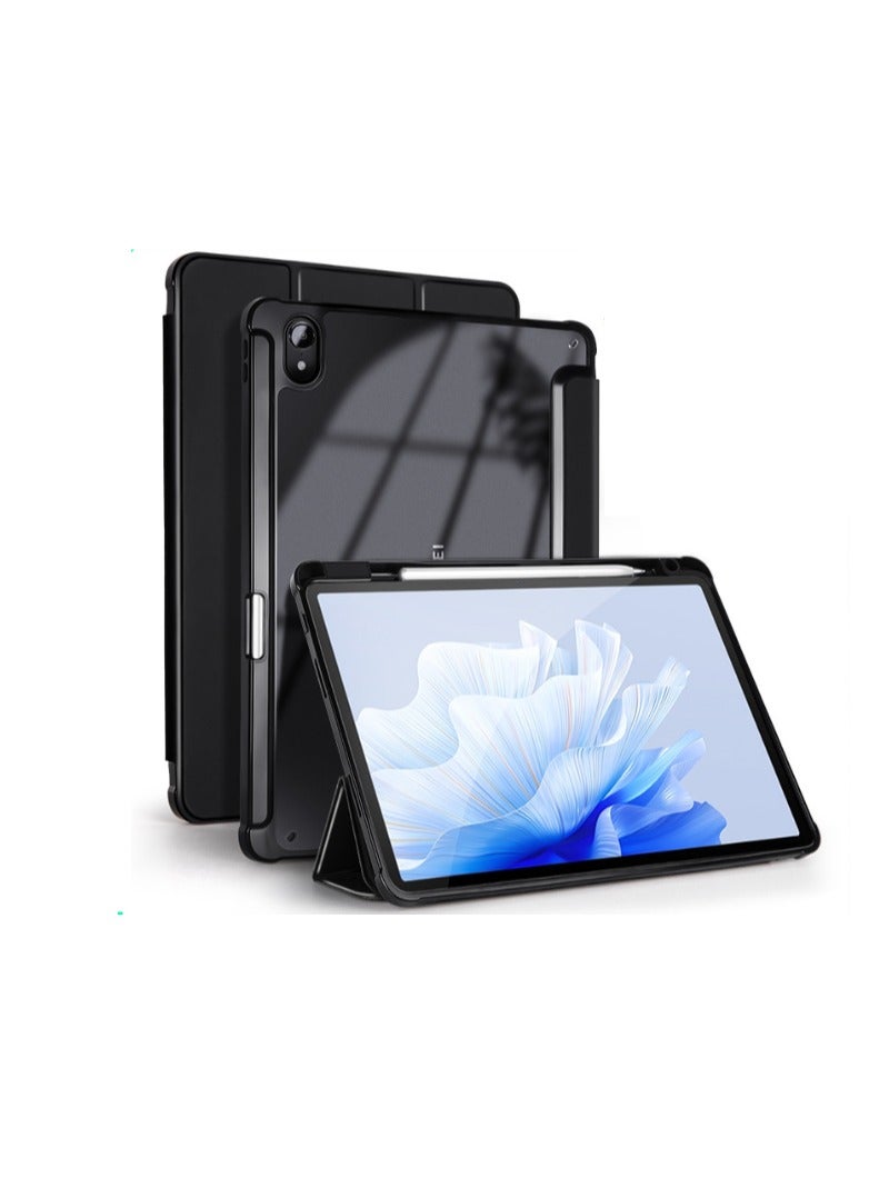 EVO Hybrid Case Compatible with Huawei Matepad 11.5inch 2025 Cover, Multi-Angle Stand Flip Hard PC Case with Pen Holder Protective Stand Cover Compatible with Huawei Matepad 11.5“2025 (Black. - Image 2