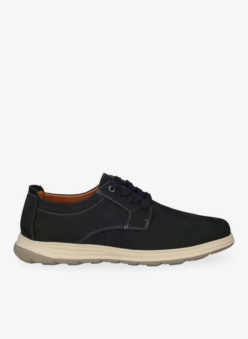 Le Confort NAVY Men Lace-Up Leather Ankle Sneakers for Men | Best Price UAE