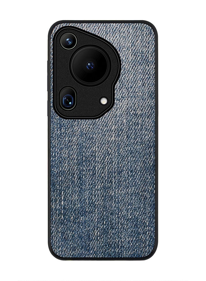 Stylizedd حافظة حواف سوداء متينة لهاتف هواوي بورا 70 ألترا، حافظة مرنة رقيقة من المطاط مع حواف مضادة للسقوط - طباعة دنيم داكنة - Image 1