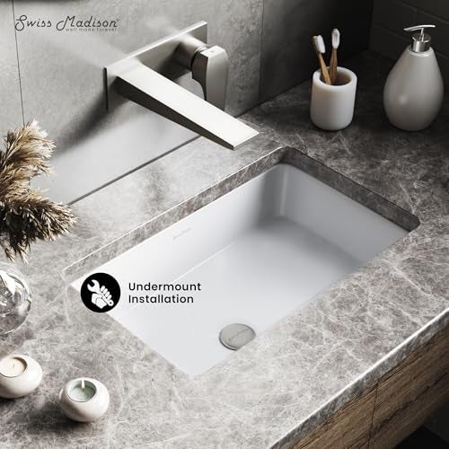 Swiss Madison SM-UM625 Voltaire 21 Rectangular Under-Mount Bathroom Sink - Image 3