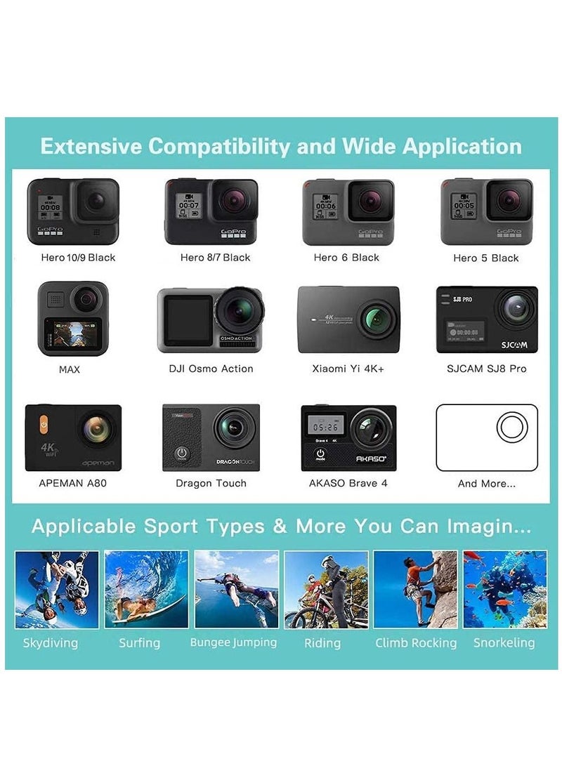 50-In-1 Outdoor Sports Action Camera Accessories Kit for GoPro Hero4/3/2/1 Common Camcorder Bundles - Image 2