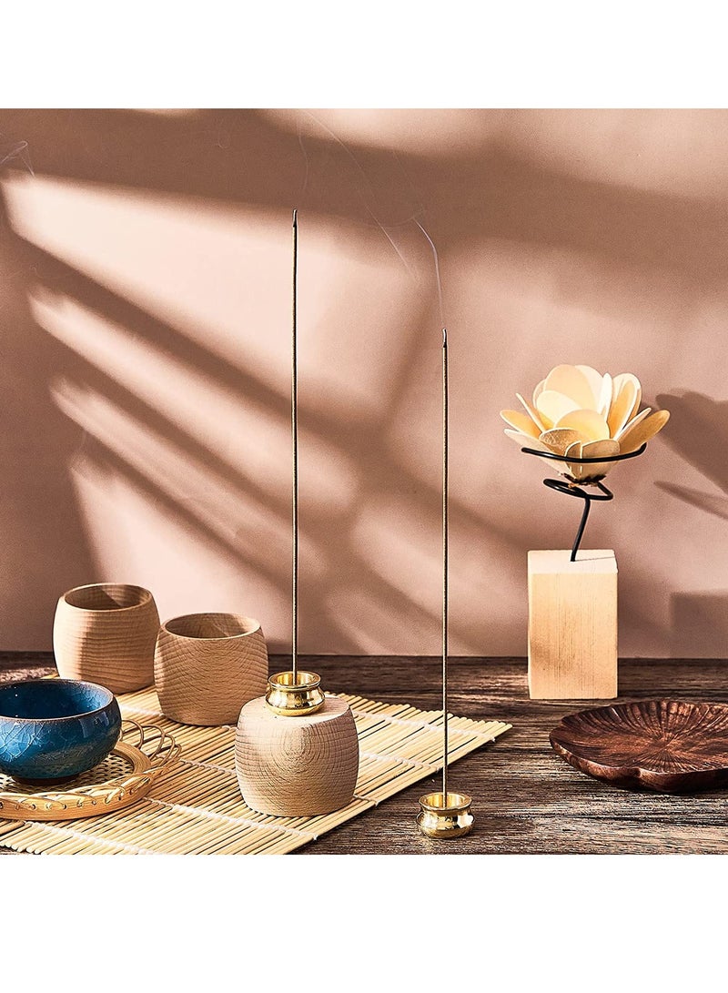 SOLARAE 6 Pcs Incense Burner Holder Incense Cone Stick Burner Brass Incense Holder for Sticks Gold Chinese Incense Burner Mini Metal Ash Catcher - Image 3