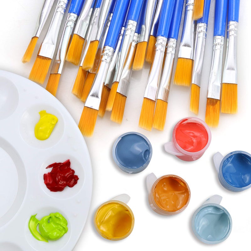 AROIC Paint Brushes Set,120 pcs Nylon Hair Brushes for Acrylic Oil Watercolor Artist Professional Painting Kits - Image 3