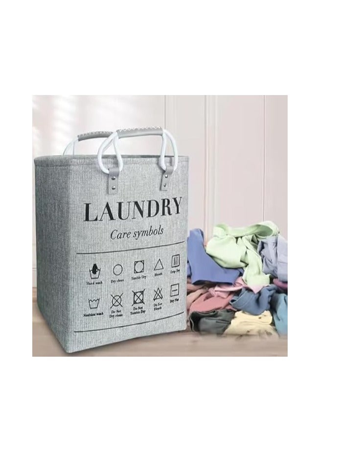 Spaceshoop Small Laundry Basket, 50L Foldable Laundry Hamper Organizer with Handles, Fashion Portable Laundry Basket in Bedroom, Laundry Room, Closet, Bathroom, College Dorm - Image 3