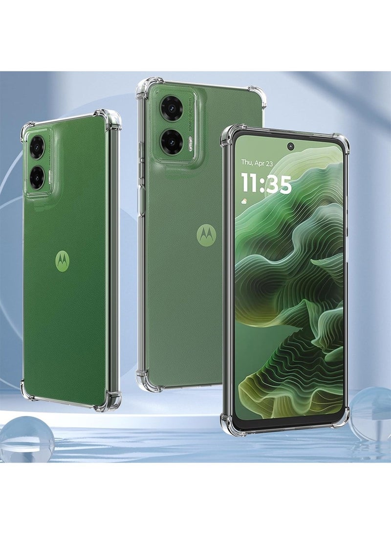 Techie حافظة زوايا TPU لهاتف موتورولا موتو G35 5G مع حماية عدسة الكاميرا غطاء خلفي شفاف واقي - Image 5