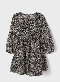 LC WAIKIKI Crew Neck Patterned Long Sleeve Girl Dress  - Image 1