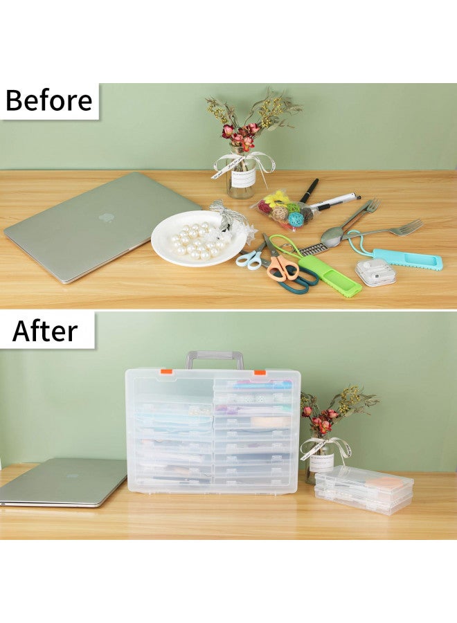 Gbivbe Photo Storage Box 4" x 6", 18 Inner Photo Case Extra Large Photo Organizer Acid-Free Photo Box Keeper Storage Case, Plastic Craft Storage Box for Stickers Stamps Seeds (18 Boxes, Clear) - Image 4