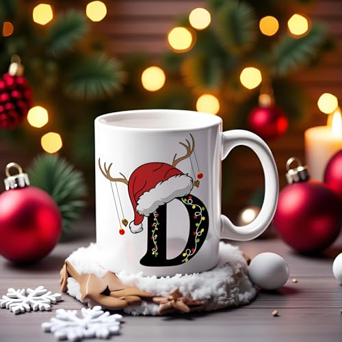 DAYS " Christmas Alphabet Word Printed Ceramic Mug, Christmas Xmas Coffee Mug Gift for Kids Boy Girls, Coffee Cup Mug Gift (D) - Image 2