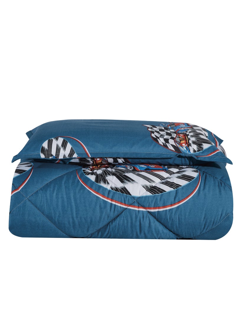 Sleep night 3-Piece kids Medium Filling Comforter set Reversible Bed Set Single Size 160x210 cm for Boys & Girls - Image 2