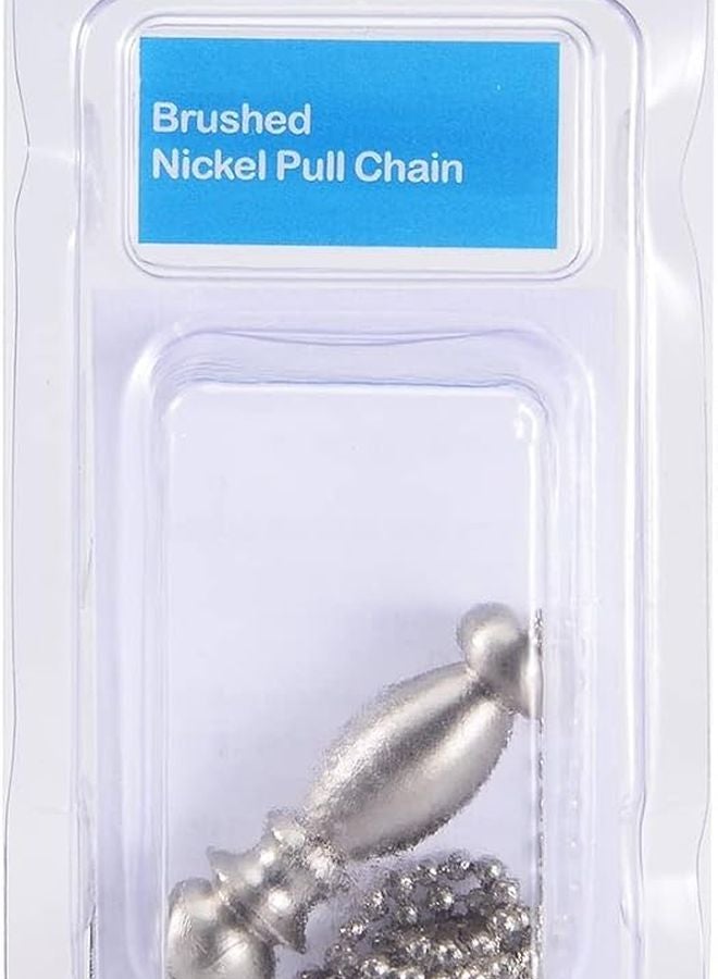 مصباح سقف معلق بسلسلة سحب من النيكل المطفي لمروحة السقف مقاس 12 بوصة - Image 5