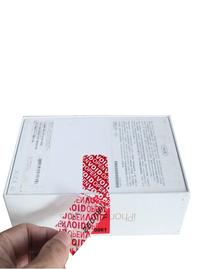 TamperSeals Group - 100pcs 100% Total Transfer Tamper Evident Security Warranty Void Stickers/Labels/Seals (Red, 1 x 3.35 Inches, Serial Numbers) - Image 5