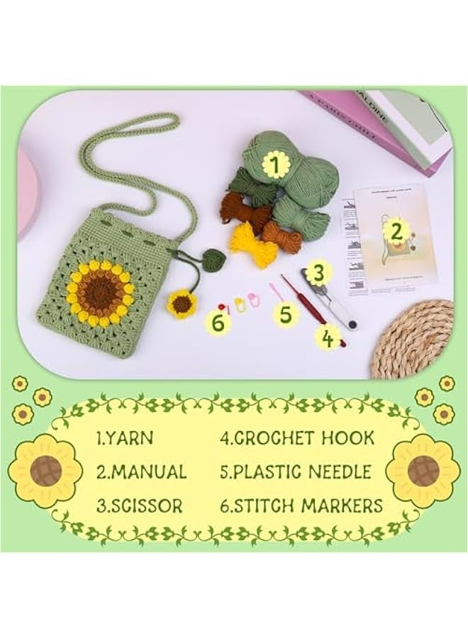 Beginner's Crochet Kit - Complete Set with Yarn, Hook, and Accessories for Adult DIY Crafting, Includes Video Tutorials - Image 2