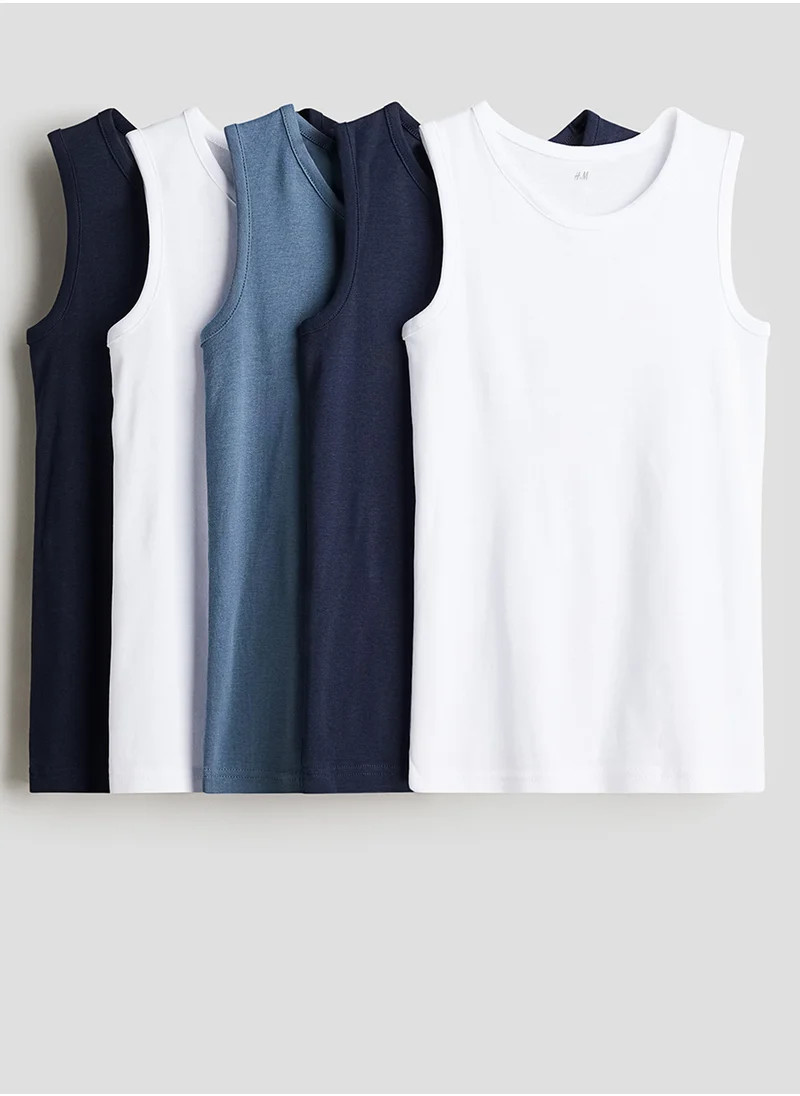 H&M 5-Pack Cotton Vest Tops