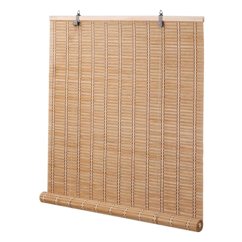 BAYUE Bamboo Blinds for Interior Windows, Easy to Install Bamboo Shades for Indoor Windows, Custom Roller Shades for Indoor Window and Outdoor Patio, 23" W x 48" H - Image 1