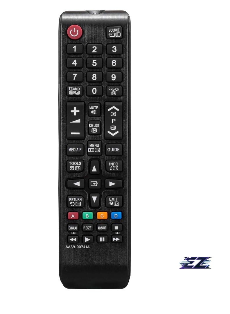 Universal Replacement Remote Control AA59-00741A for Samsung Smart TV - No Setup Required - With Battery