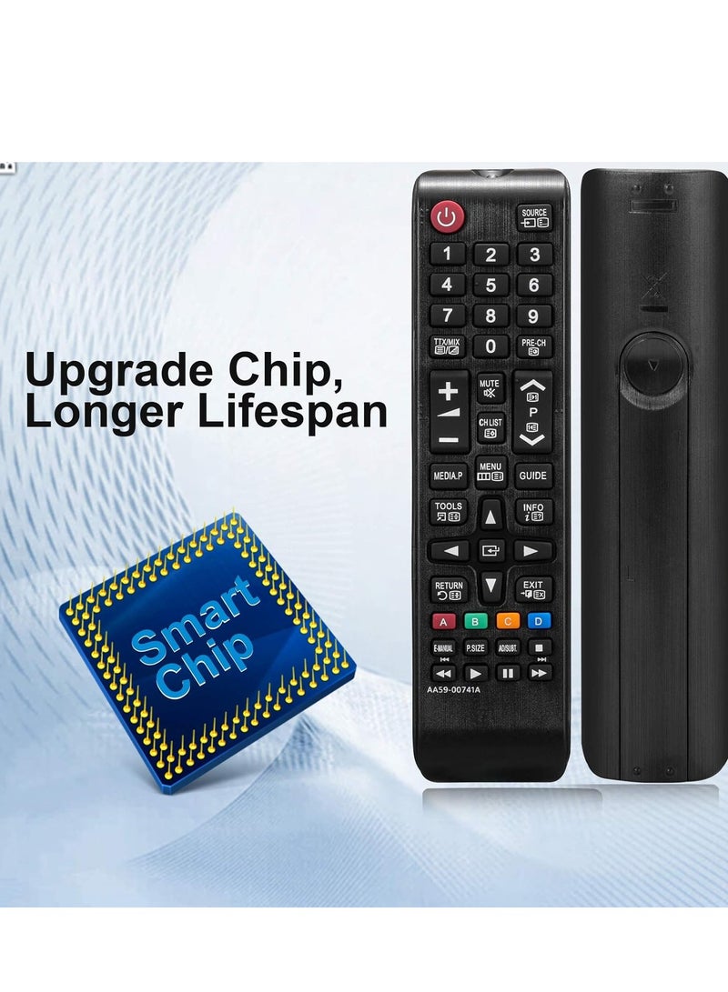 Universal Replacement Remote Control AA59-00741A for Samsung Smart TV - No Setup Required - With Battery
