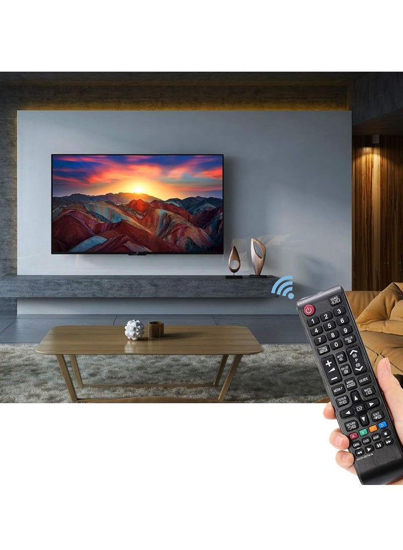 Universal Replacement Remote Control AA59-00741A for Samsung Smart TV - No Setup Required - With Battery