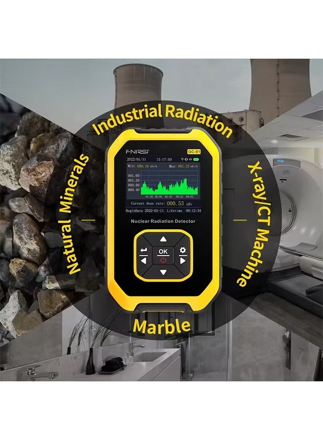 FNIRSI GC-01 Geiger Counter Nuclear Radiation Detector Personal Dosimeter X-ray γ-ray β-ray Radioactivity Tester Marble Detector - Image 5