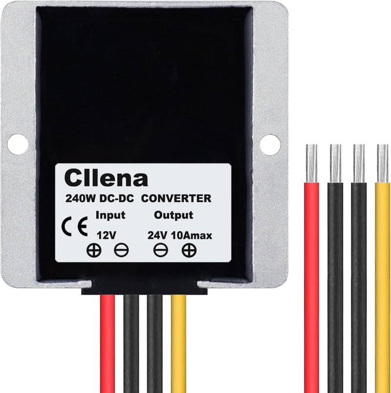 Cllena Waterproof DC/DC 12V Step Up to 24V 10A 240W Voltage Boost Converter Regulator Transformer Power Supply (Input 10V-16V) - Image 4